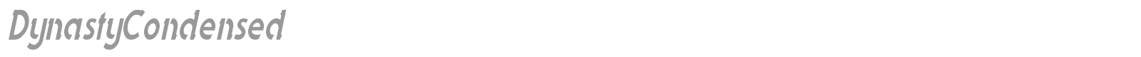 DynastyCondensed font preview